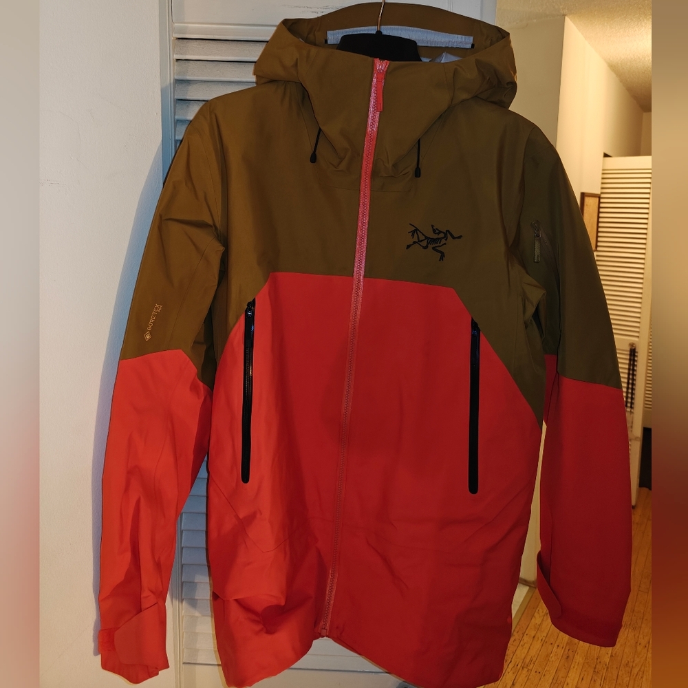 Arc'teryx Men's Brown and Orange Rush Shell Ski Jacket
